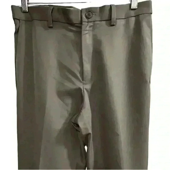 Haggar Men's Cool 18 Pro Classic Fit Green Dress Pants Sz 34x29 Flat Front Golf - Picture 4 of 12